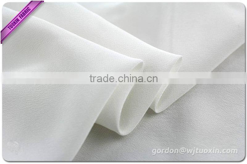 Natural Mulberry Silk Crepe de Chine White Shirt Fabric