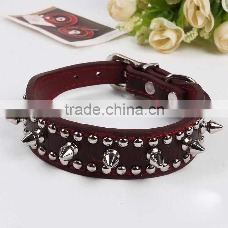 Factory direct creative new rivet collar premium pet supplies high quality leather dog collar