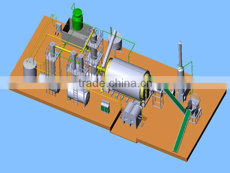 20T/D pp plastic pyrolysis recycling to fuel machine plastic waste pyrolysis machine with CE ISO