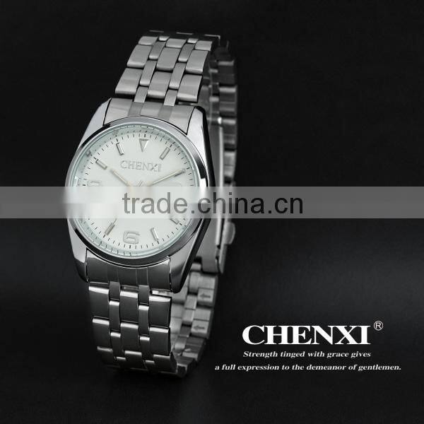 Guangzhou watch market Quartz wrist watch water resistant cheapest stainnless steel watch 006AMD