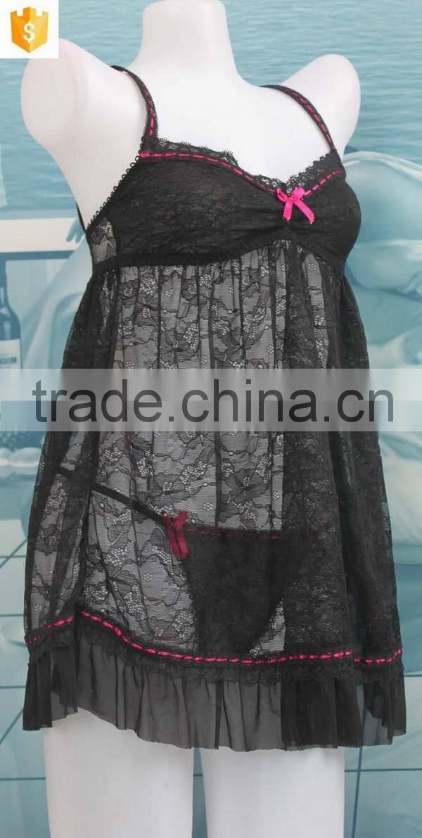 Sexy quick dry transparent bedding dress ,babydoll lingerie