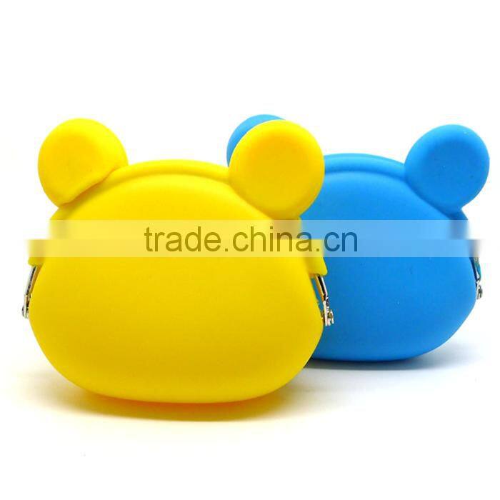 Cheap Price mini silicone rubber change purse colorful kids change purse