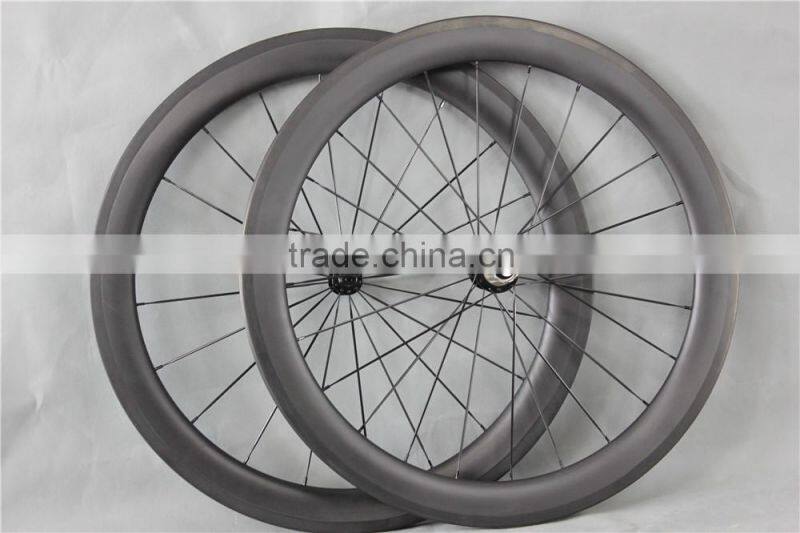 Black hub 700C tubular carbon wheel set professional UD Matt Carbon road bike tubular wheelset W65T