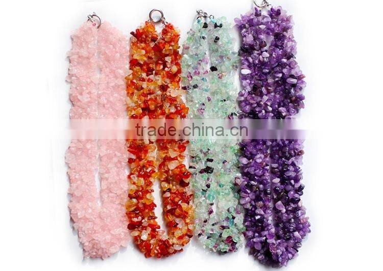 Top Quality Classic And Modernpoint Fancy Crystal Pendant, Crushed stone necklace
