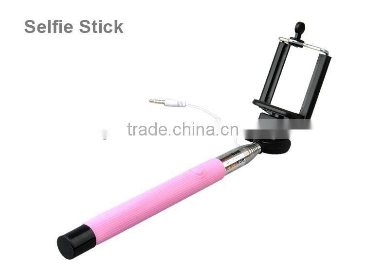 Monopod Selfie Stick Telescopic Wired Remote Phone Holder