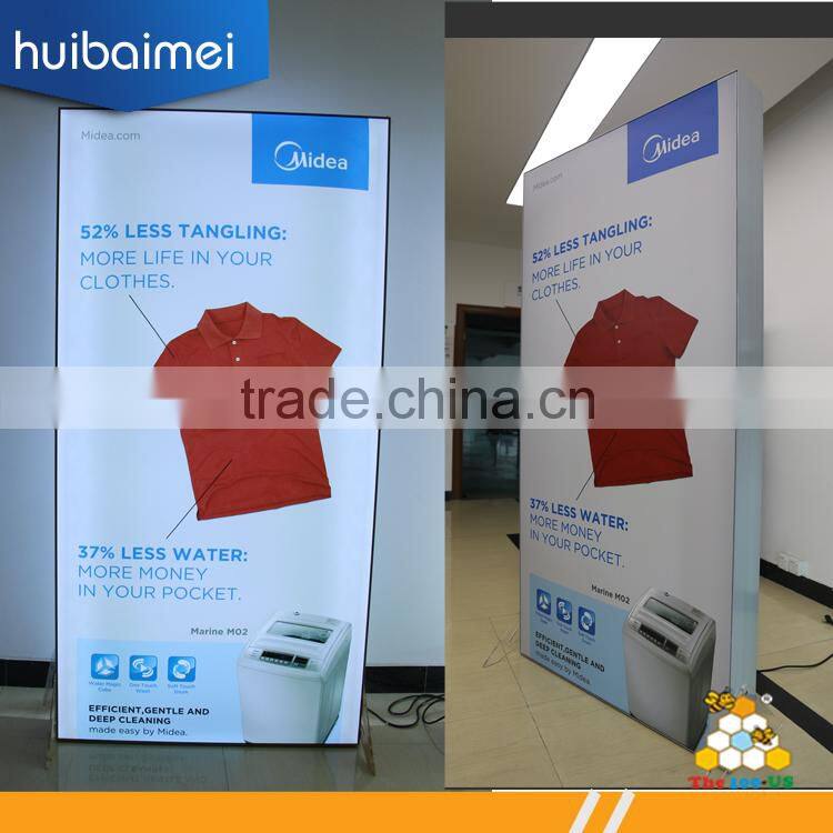 New double sided poster frame lightbox with edge light high power led