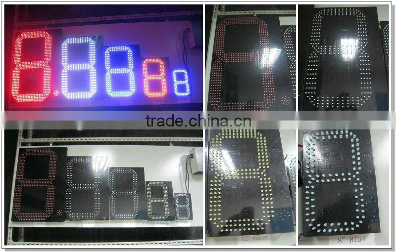 24" 4 digits 8.889,8.888,8.88 9/10 led gas digital display