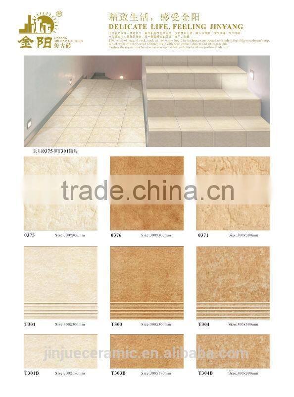 Back Fire Exits Wear-Resistant Rustic Stair Tile