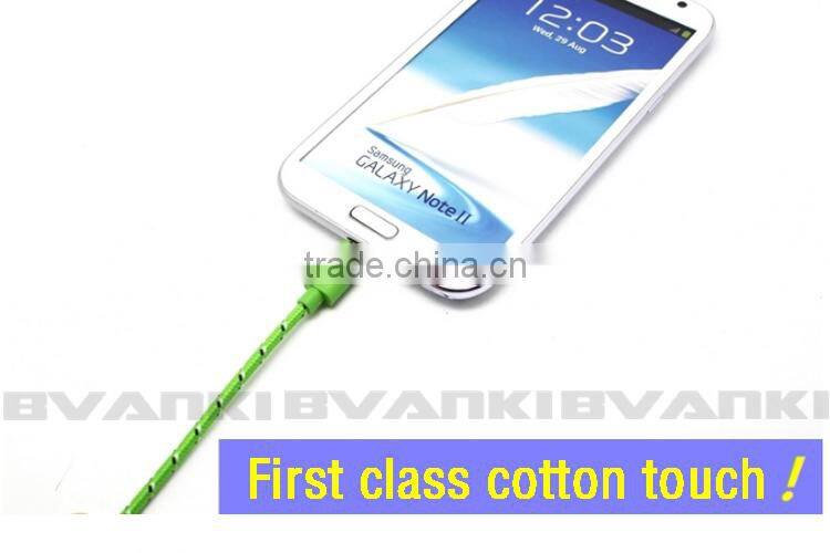 2016 trending hot products Wholesale nylon braided usb charger cable for samsung mobile nylon braided micro usb data cable