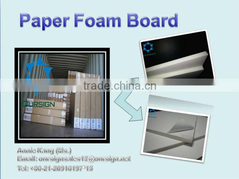 white paper coated polystyrene foam board