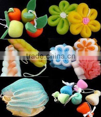 Mesh Puff/bath accessories face cleaning sponge