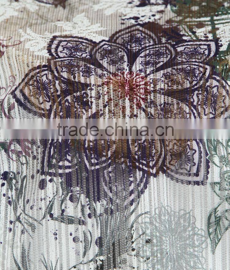 Free sample national print lace fabric for sale