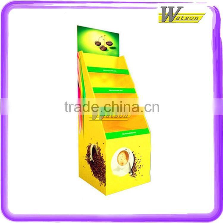 Custom hot toy display stand cardboard pop up display for coffee milk in cake shop
