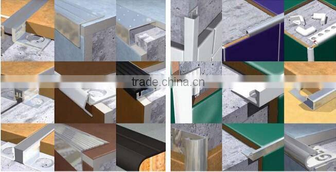 L shape aluminum floor stair nosing strips for indoor stair