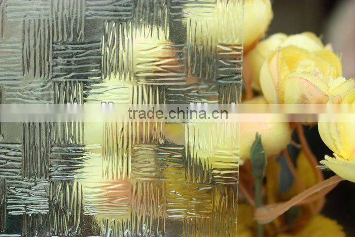 clear patterned glass/decorative glass for wall decorations,home doors