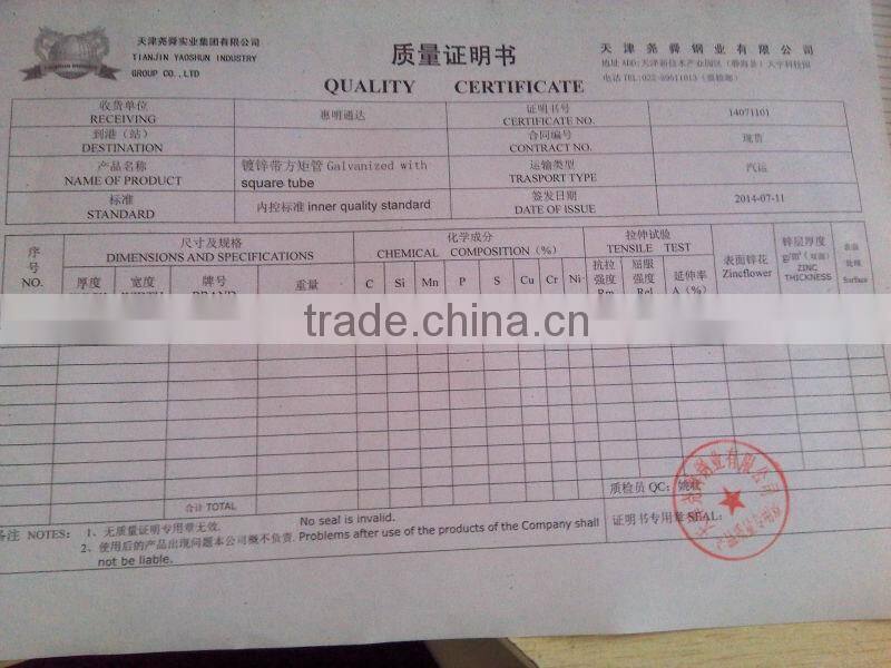 pregalvanized steel tubes hollow sections square rectangular direct provided by manufacture