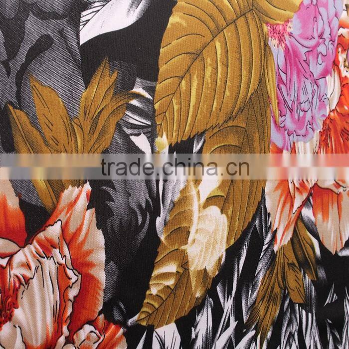 fashion 3d designs DTY polyester spandex digital printed knit fabric textiles