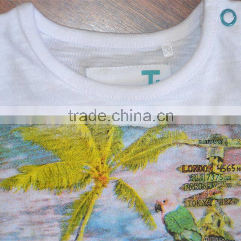 The baby's 100% cotton T-shirt children short-sleeved blouse