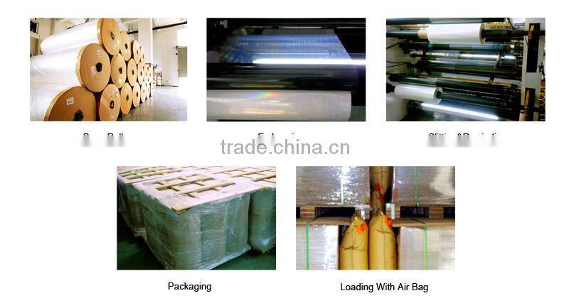 Silver holographic film holographic bopp film