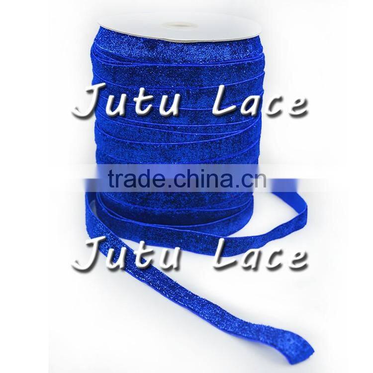 5-8 ''sparkle elastic FOE / velvet type elastic ribbon / glitter bra straps