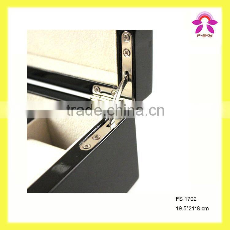 FS1702 Wooden Watch Case Display Storage for Delicate Watches with Cabinet