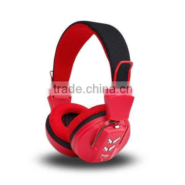 Built in FM radip headphones with TF card,Super bass woreless mp3 player headphone