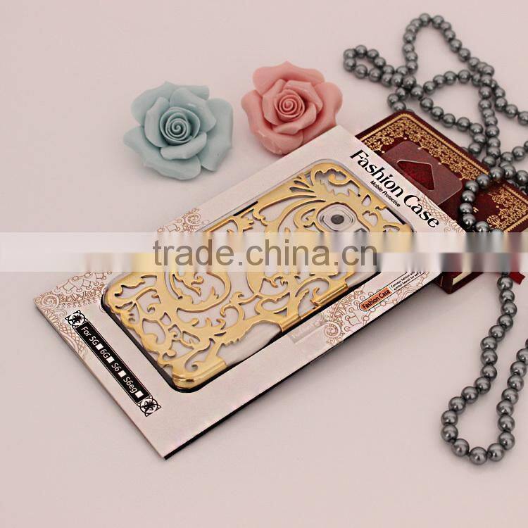 Hollow shape hard plastic phone cases for Samsung S6 Edge