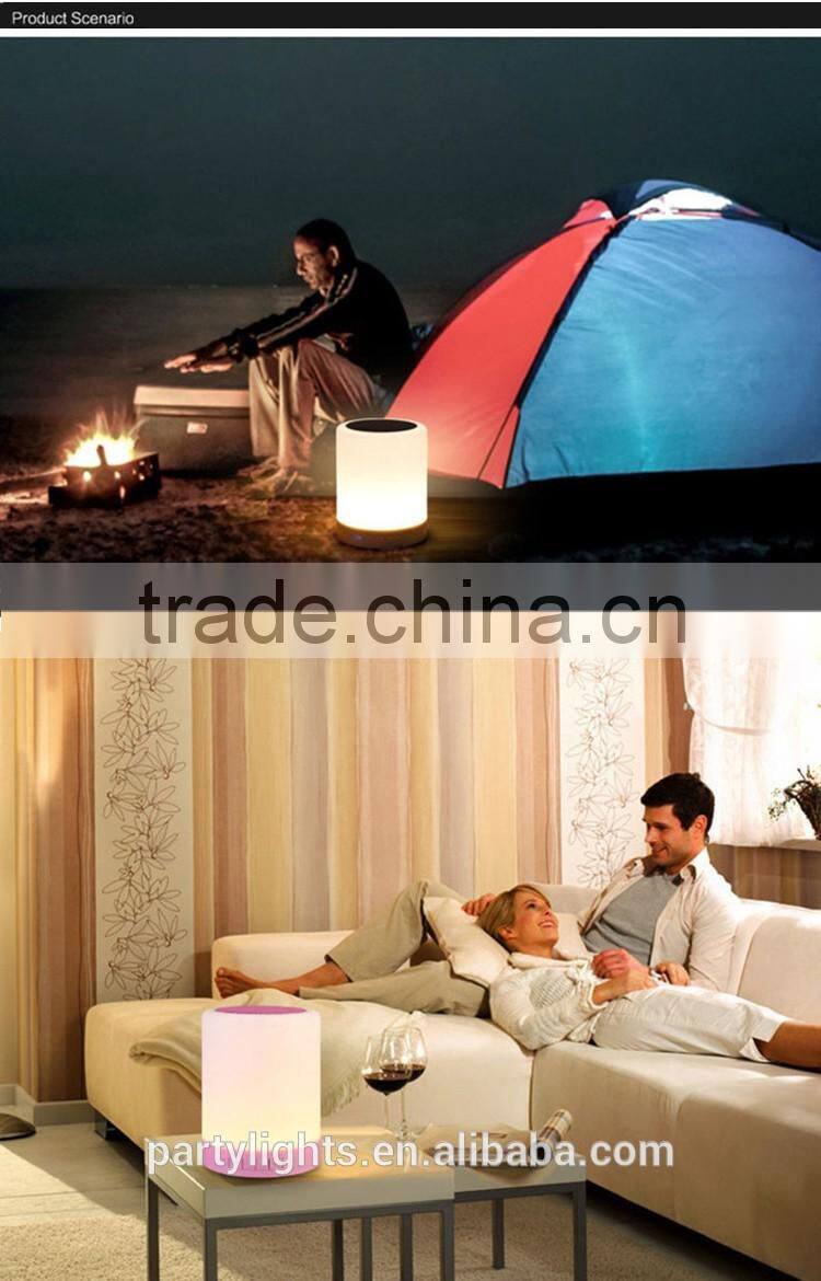 2016 Active Portable Touch Sensor Wireless Bluetooth Speaker with Led Color Light