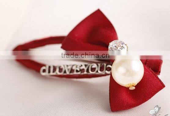 korean fashion hair bow crystal hair clip bulk hair accessories