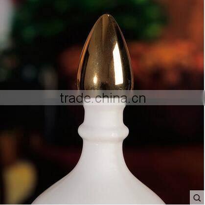 European rose hand made ceramic jar cork lid for home deco