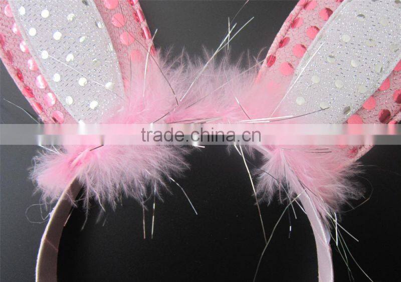 Sequin bunny ear headband Costume Headband Accessory