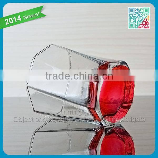 ZL785 glass beer steins red spuare shot cup whiskey glass