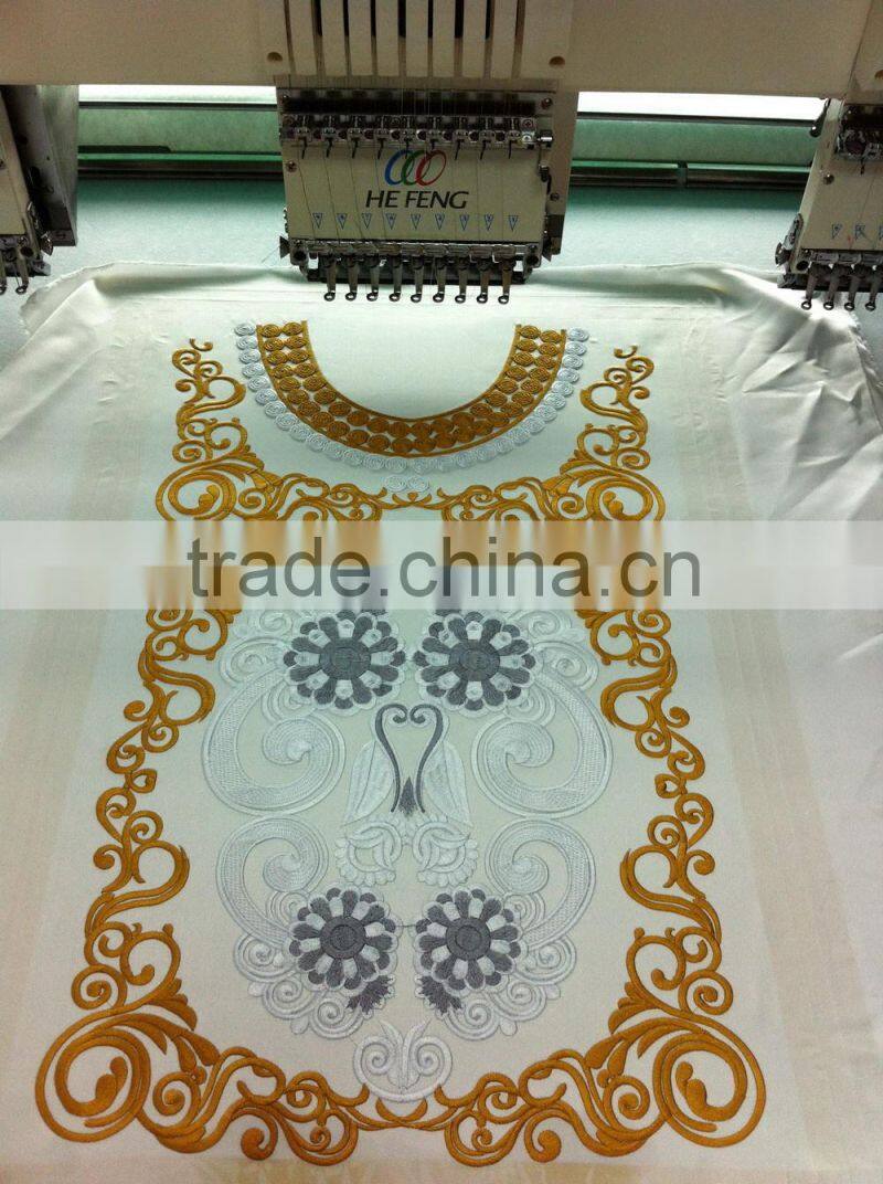 9 needles 24 heads high speed embroidery machine for lady dress