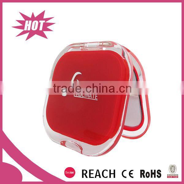 Acrylic square double side make up table folding pocket mirror