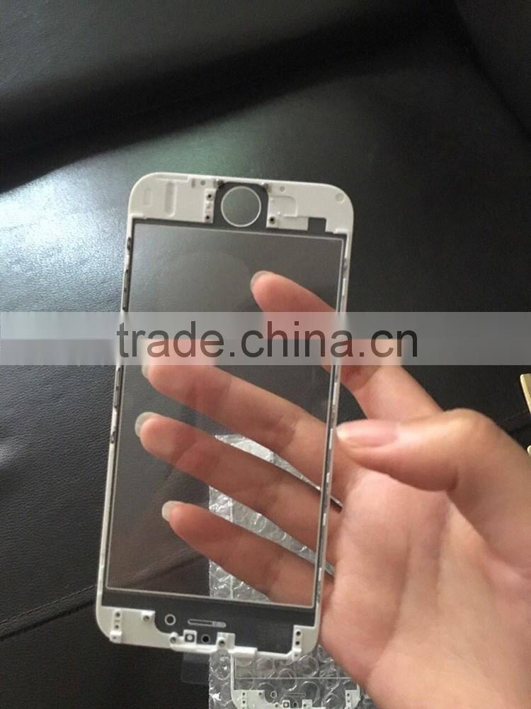 New mobile repair parts cold press glue glass with frame and oca assembly for iphone 6 6plus 6s 6splus