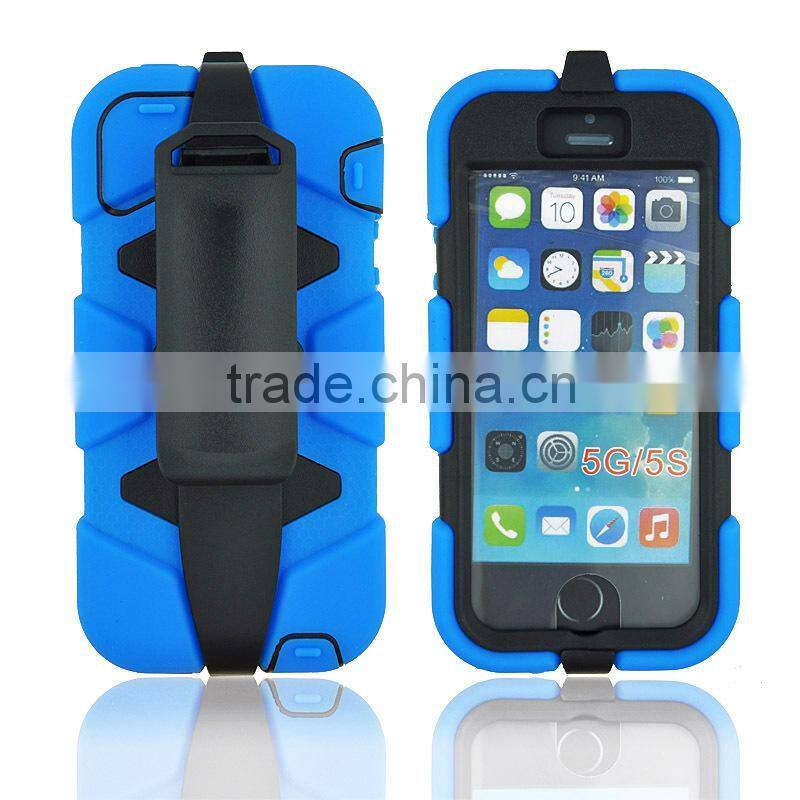 For iPhone 5S rugged case with screen protector and kickstand