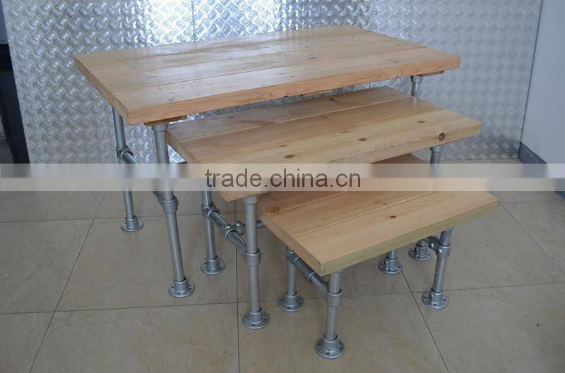 2015 new design wooden flower display stand, table diaplay stand