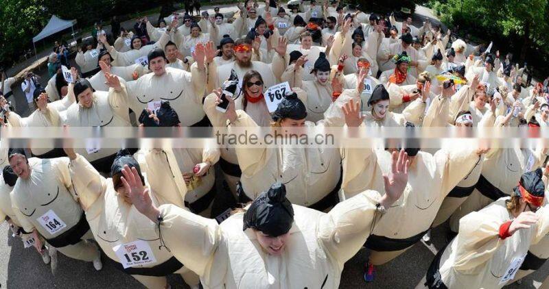 Inflatable sumo wrestling suit