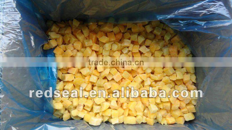 Frozen yellow peaches