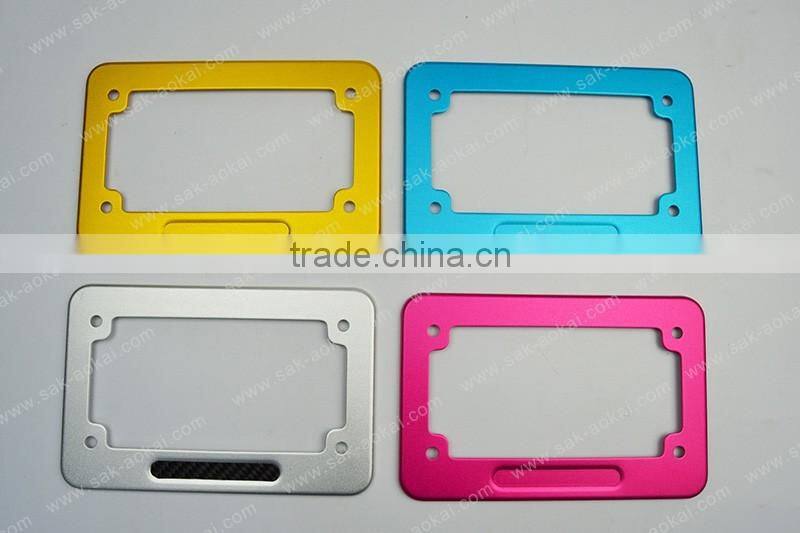 aluminum alloy motorcycles license plate frame colorful license plate frame