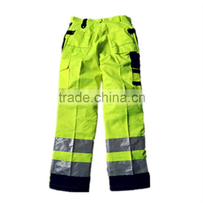 Fluorescent Reflective Working Pants with Multi-pockets Made in China