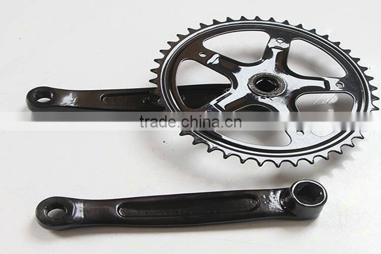 Single speed bicycle alloy chainwheel and crank