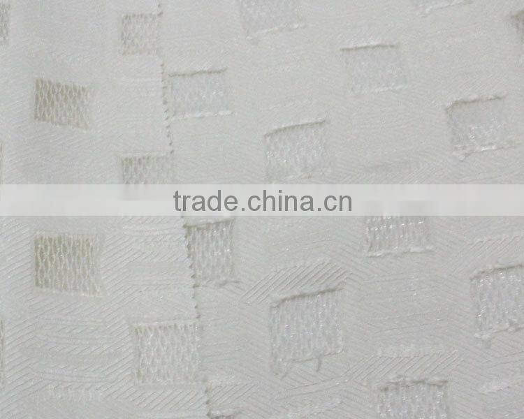 China manufacturer Woven jacquard hole designs nylon lace fabric