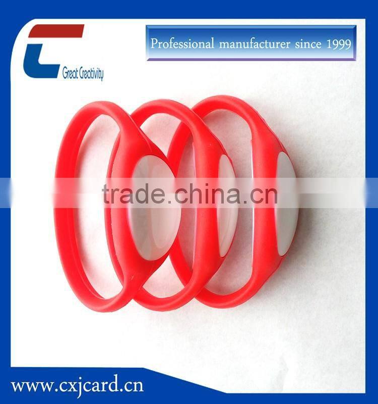 customized RFID silicon LED waterproof wristbands ticket for sport