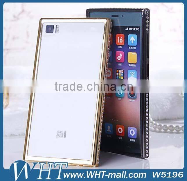 Bling Bling Diamond Protective Bumper Case for Xiaomi Mi3, for Xiaomi Mi3 Bumper Case