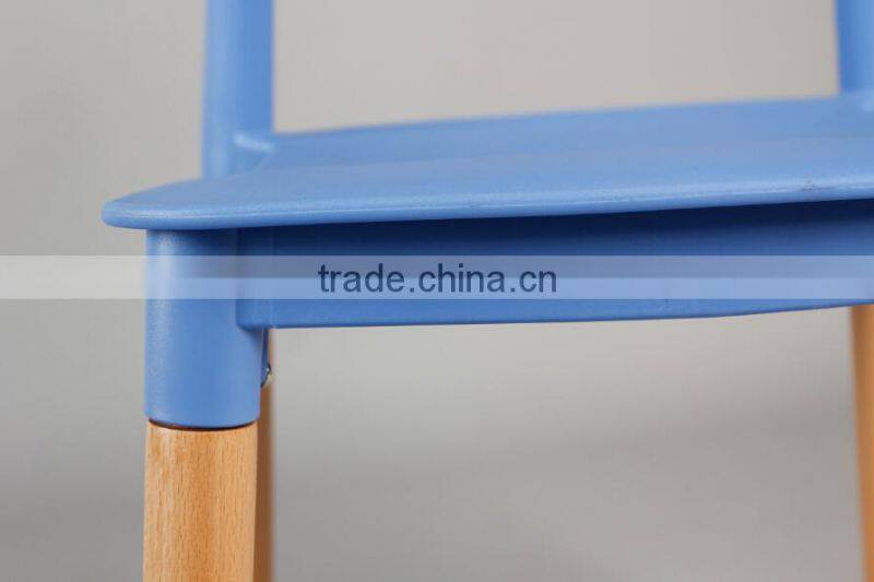 colofurl heavy-duty plastic armless dining chairs with wood frame 1561b