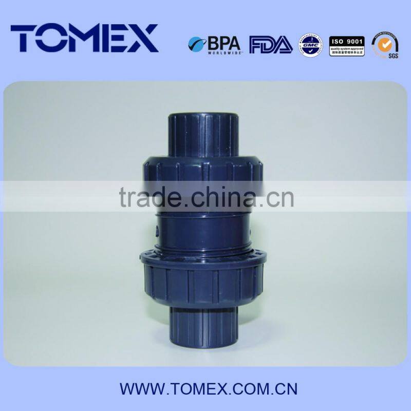 Free sample grey color swing PVC check valve PN 16 for supply water