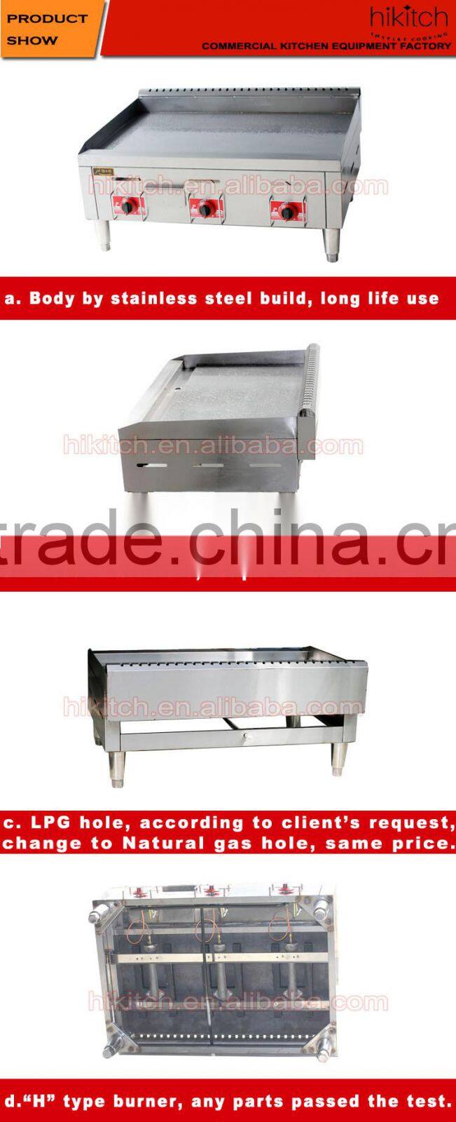 Stainless Steel Griddle Counter Top Flat Plate Gas Griddle in Guangzhou