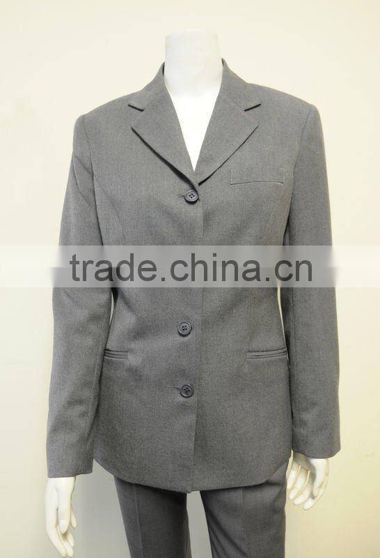 hot sell 30%wool, 70%polyester new design ladies business suits/office suits