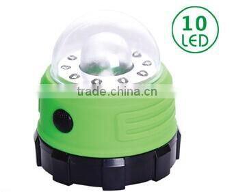 1W +10LED Magnetic small Camping lantern and Hook led flashlight Plastic hanging lantern mini plastic lantern